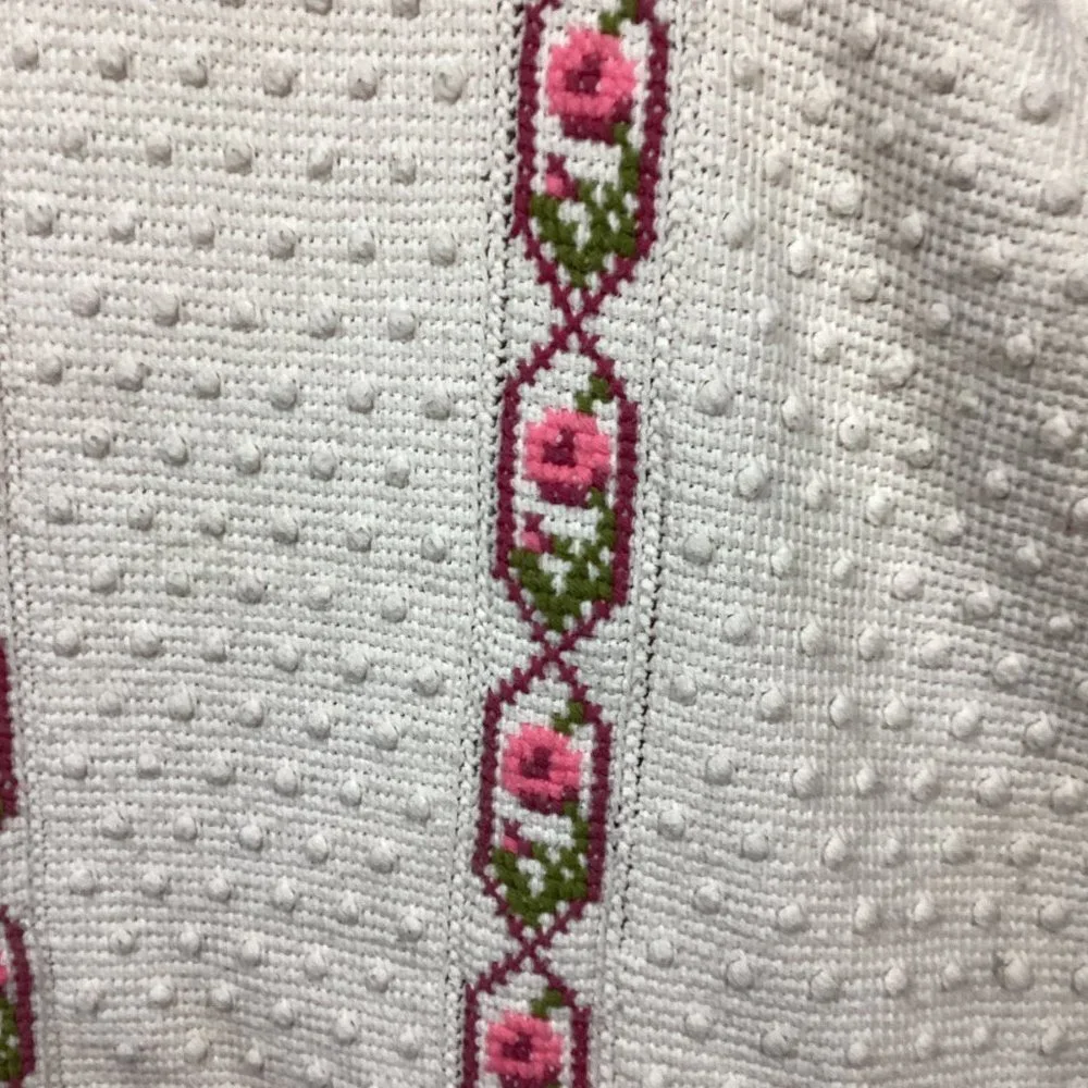 Handmade Bobble Stitch Cross Stitch Afghan Blanket